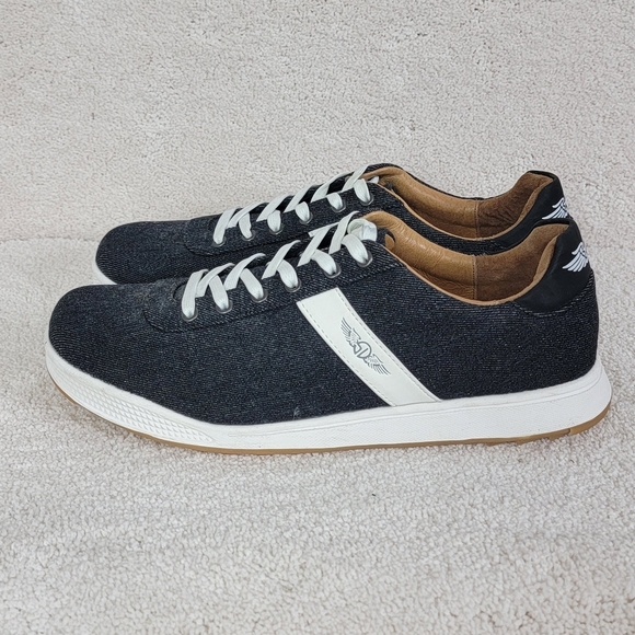 Straight Down Men's Black And White The Shaker Twill Spike-Less Golf Shoes Sz 9 - Picture 2 of 12